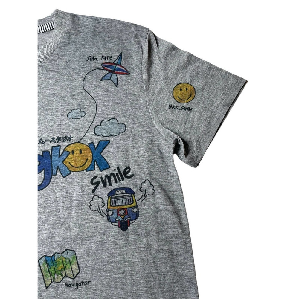 NEW Muustudio Muunique Bangkok Drawing Artist Gray Tourist Souvenir T-Shirt Sz S - Picture 7 of 9